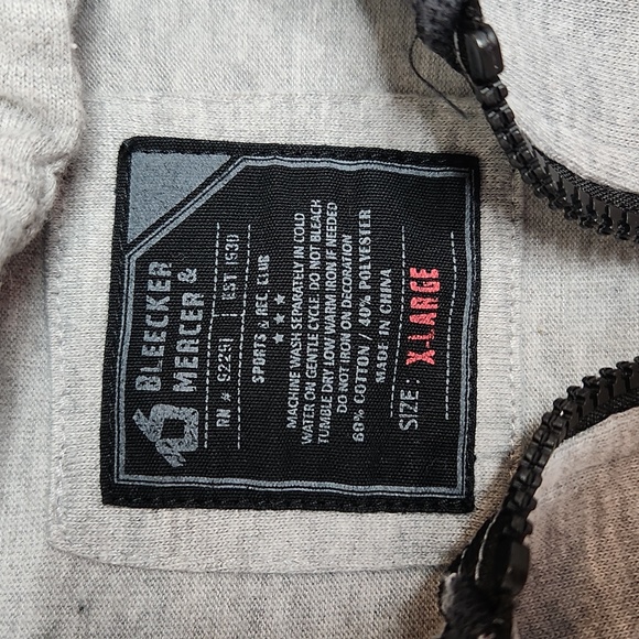 Men's Bleeker & Mercer full zip colorblock sweatshirt lightweight XL - Picture 5 of 6